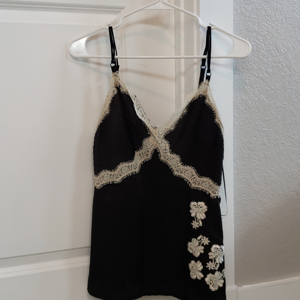 GUESS satin lace top